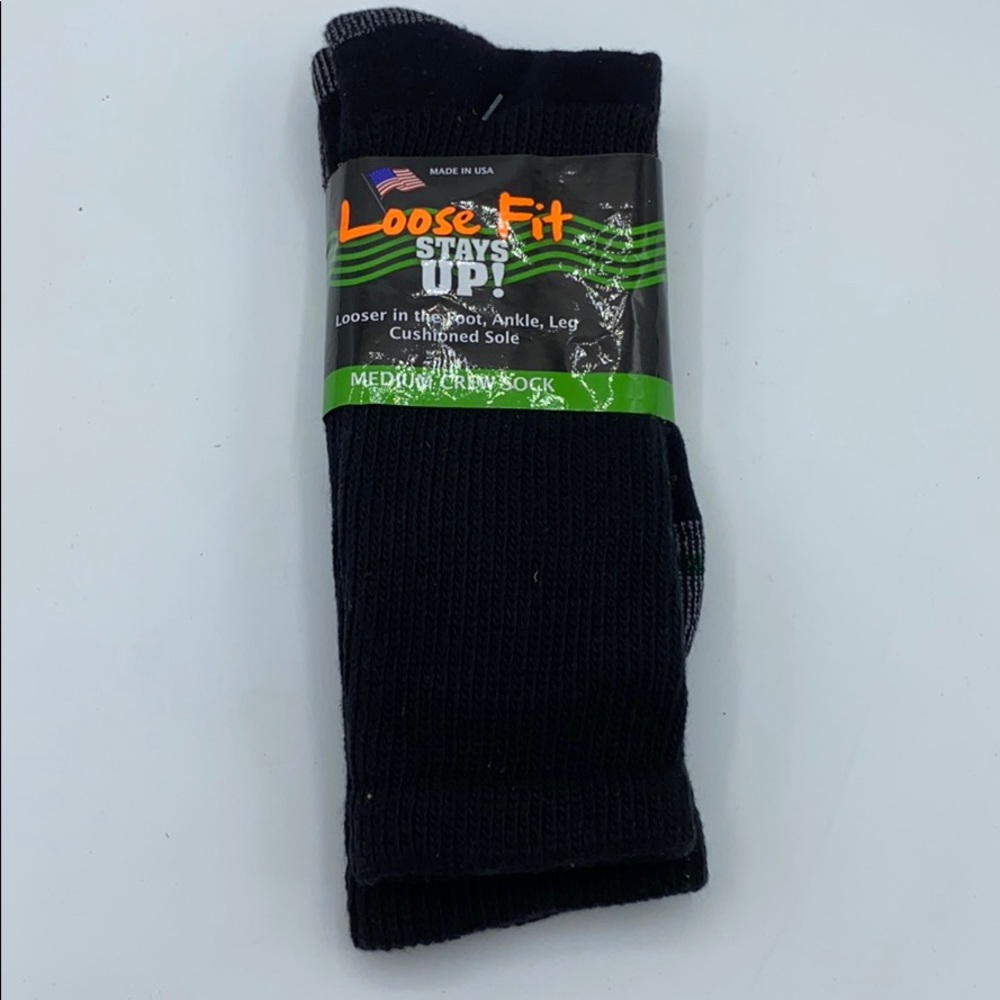 Loose Fit Stays Up Crew Sock